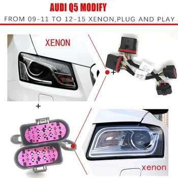 CZMOD Araba Far Modifikasyonu Yükseltme Özel Transfer Tel Adaptör Demeti Kablo Audi Q5 09-11 Xenon 12-15 Xenon