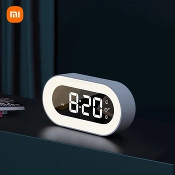 Yeni Xiaomi Müzik LED Dijital Çalar saat Ses Kontrolü Gece Lambası Tasarım Masaüstü Saatler Ev Masa Dekorasyon çocuk Hediyeleri