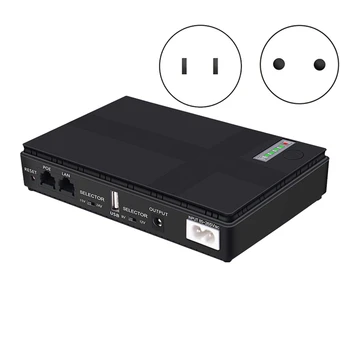 1 Takım Kesintisiz Güç Kaynağı Mini UPS USB POE 10400Mah Pil Yedekleme WIFI yönlendirici CCTV (ABD Plug)