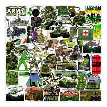 10/30/50 adet Kamuflaj Ordu Savaş Graffiti Sticker Dizüstü Kaykay Dizüstü Telefon Bagaj Araba DIY Su geçirmez Etiket çocuk için oyuncak