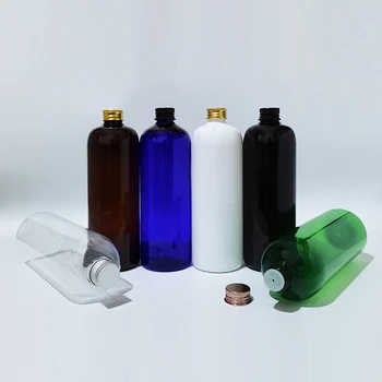 12 adet 500ml Plastik Kozmetik Konteyner Alüminyum vidalı kapak Şampuan Yıkama Paketi Şişeleri 500cc Sıvı Sabun Losyon Şişesi Parfüm