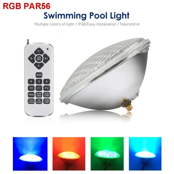 18W 36W 54W Projektör LED Piscine Sualtı havuz aydınlatması 12V PAR 56 RGB Spot Sıcak Beyaz Soğuk Beyaz