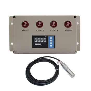 1m, 2m, 3m, 4m, 5m Sıvı seviye ölçü ölçer 4 alarm buzzer ile sıvı su seviyesi sensörü seviye alarm cihazı