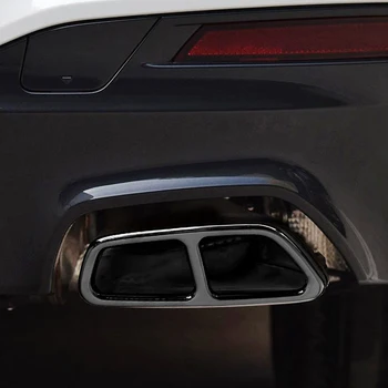 2 Adet Araba Kuyruk Boğaz Çerçeve dekorasyon çıkartması Trim İçin BMW 5 6 Serisi G30 G38 G32 2017-2020 Egzoz Borusu Oto Aksesuarları