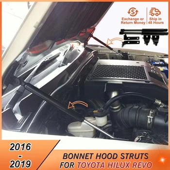 2016-2019 Bonnet Hood Destek Çubukları Toyota Hilux Revo 2016 için 2017 2018 2019 Aksesuarları Davlumbaz amortisör kaldırma Desteği