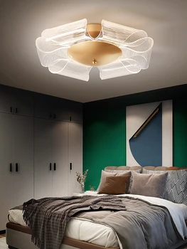 2023 LED avize Modern Minimalist akrilik tasarım altın yaratıcı tavan lambası yatak odası oturma odası ışık lüks iç ışık