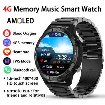 2023 Yeni 4G Bellek akıllı izle AMOLED 454*454 HD Bluetooth Çağrı smartwatch Erkekler İçin Huawei xiaomi Apple Android TWS Kulaklık