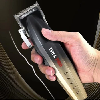 2023 Yeni saç kesme makinesi Bill600 siyah altın modeli, profesyonel yağ kafa elektrikli itme makası, sakal düzeltici, saç kesme makinesi 9000 rpm