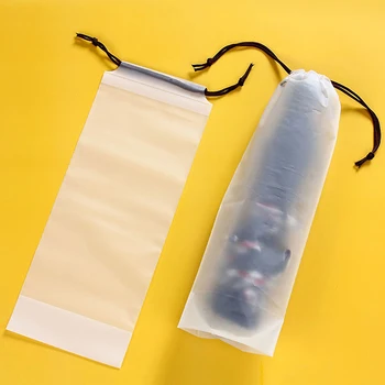 3 Adet Mat Saydam Plastik Torba Şemsiye Saklama Çantası Kullanımlık Taşınabilir Şemsiye İpli Saklama Kapağı Ev Depolama Organize