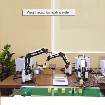 3 Eksenli hava pompası Mekanik Robot Kol Seti PLC Kontrollü Endüstriyel Manipülatör Ölçekli Ağırlık tanımlama Sıralama Sistemi
