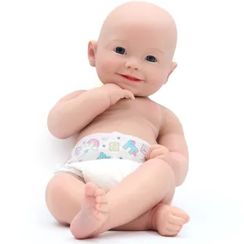 3D boyalı 18 inç tam soilid Silikon Yeniden Doğmuş Bebek Bebek kitleri çocuk vücut canlı bebek kiti reborn DIY oyuncaklar