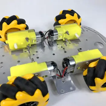 4WD Robot Araba Şasi DIY Kitleri Akıllı Motor TT Motor Çok Yönlü
