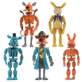 5 Adet/takım Beş Gece Freddy Ayrılabilir Ortak Anime Fnaf Oyun Bonnie Ayı Foxy Tavşan Aksiyon Figürleri Modeli Freddy Oyuncaklar Hediyeler