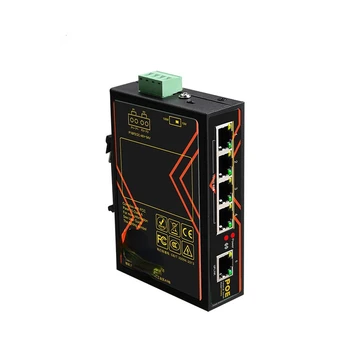 5 Port POE anahtarı 10/100 Mbps Endüstriyel sınıf Hızlı Ethernet Anahtarı DİN Ray Tipi Ağ anahtarı 48 V 65 W endüstriyel 802.3 AF / AT