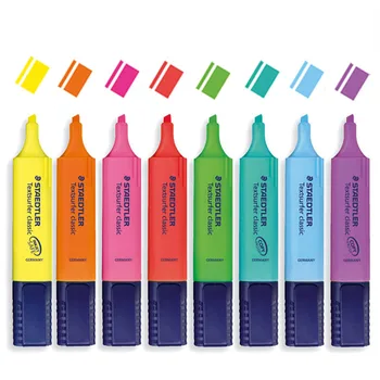 8 renkli Tek kafa vurgulayıcı kalem Öğrenci Boyama Öğrenme Anahtar İşareti cetvel kalemi Ofis Kırtasiye Sanat Malzemeleri