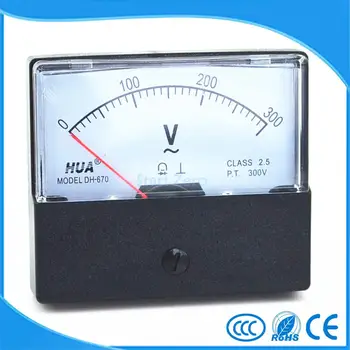 AC 0-300 V Analog Panel Metre voltmetre Ölçer DH-670