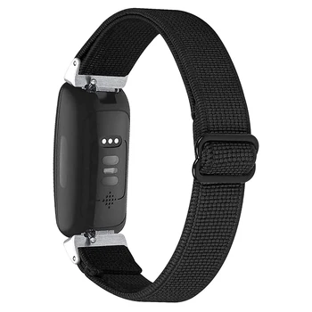 Akıllı saat Bantları Fitbit Inspire 2 / Inspire HR, Elastik Ayarlanabilir Yumuşak Kayış Bilekliği Yedek Bantlar (Siyah)
