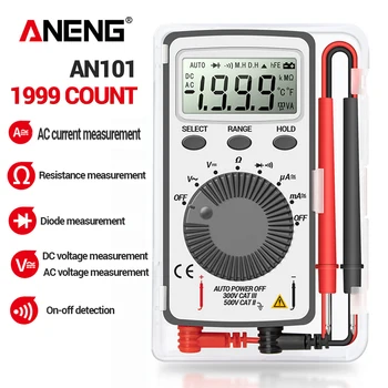ANENG AN101 Mini dijital multimetre multimetro tester DC / AC Gerilim Akım lcr metre cep profesyonel test cihazları Test Kurşun