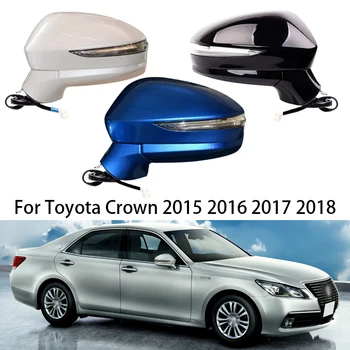 Araba Aksesuarları Yan dikiz aynası Toyota Crown 2015-2018 İçin Otomatik Katlama Dönüş Sinyali ısıtma Ters Ayna Assy