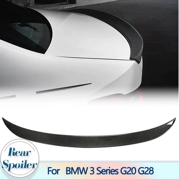 Araba Arka Bagaj Spoiler Kanat BMW 3 Serisi için G20 G28 Sedan 4-Door 2020-2023 için Karbon Fiber Yarış Arka Bagaj Kapağı Spoiler Kanat Dudak