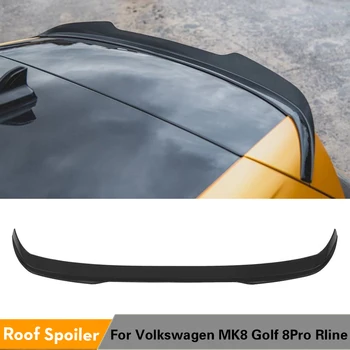 Araba arka çatı spoileri Boot Dudak Kanat Volkswagen MK8 Golf 8 Pro Rline 2021 ABS Karbon Görünümlü Parlak Siyah Çatı Spoiler Kapak
