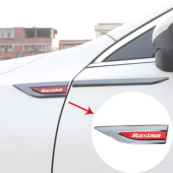 Araba metal logo çamurluk çıkartmalar kişiselleştirilmiş dekoratif yan işaretleyiciler NİSSAN Maxima için logo ile Araba Aksesuarları