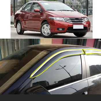 Araba Sticker Plastik pencere camı Rüzgar Visor Yağmur / Güneş koruyucu havalandırma Honda City 2006-2007 İçin 2008 2009 2010 2011-2012 2013 2014
