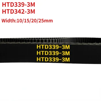 Ark HTD 3M zamanlama kemeri C=339 342 genişliği 6-25mm Teeth113 114 HTD3M senkron kasnak 339-3M 342-3M