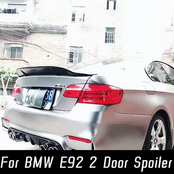 BMW 3 Serisi için E92 2 Kapı Arka Bagaj Kapağı Araba Kanat Ducktail Dudak Spoiler FRP Malzeme Siyah Karbon Tuning Dış Aksesuarlar