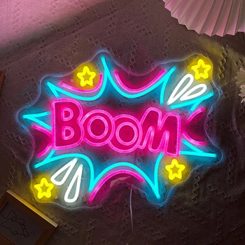 Bom Neon Burcu Özel Parti Perakende Mağazaları Dükkanı Bar Club Gece Lambası Pop Art Arcade Duvar Dekor LED Kişiselleştirin El Yapımı Neon