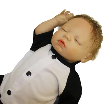 Boneca Reborn 18 inç Yumuşak Silikon Vinil Bebek Yumuşak Silikon Yeniden Doğmuş Bebek Bebek Yenidoğan Gerçekçi Bebes Reborn Bebekler Oyuncaklar İçin çocuk