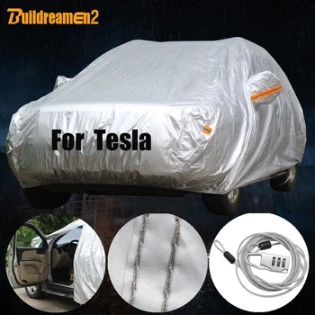 Buildreamen2 Tam araba kılıfı Su Geçirmez Açık Kapalı Güneş Gölge Kar Yağmur koruma kapağı Toz Geçirmez Tesla Modelin S Modeli X