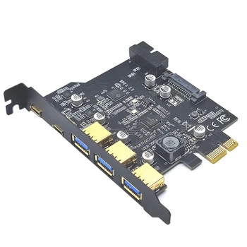 C tipi USB 3.2 Gen2 PCIE Kartı Hub USB PCI Kartı PCI-E PCI USB 3 Adaptörü Çarpan USB3 3.1 Denetleyici