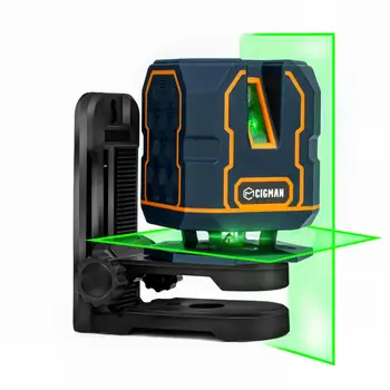 CİGMAN CM508 360 Derece Çapraz Çizgi lazer seviyesi 4 Satır yeşil ışın 3D Nivel lazeri