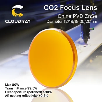 Cloudray Çin CO2 ZnSe Odak Lensi Çapı.18 19.05 20mm FL38. 1 50.8 63.5 101.6 127mm 1.5-4 