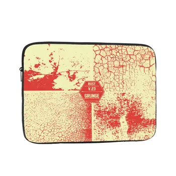 Darbeye dayanıklı Durumda 10 12 13 15 17 İnç Kırmızı Ve Sarı Pas Metal Doku laptop çantası Kol Soyut Resim Notebook Çantası Durumda