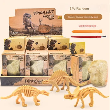 Dinozor İskeleti Tyrannosaurus Modeli Montessori Oyuncaklar Bilimsel Madencilik Dinozor Arkeoloji Kazma Eğitici Oyuncaklar Çocuklar için