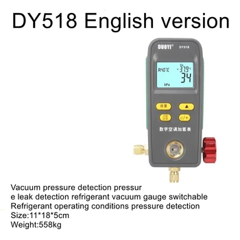 DY518 dijital klima florür metre florür soğutma tamir basınç ölçer dijital araba florür metre