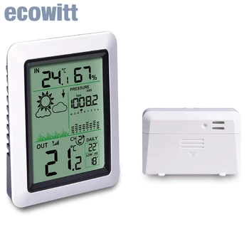 Ecowitt WH0310 Kablosuz Hava İstasyonu Dijital Kapalı Termometre Higrometre nem monitörü Sıcaklık Sensörü ile 433MHz