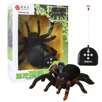 Elektrikli Örümcek Oyuncak Örümcek Oyuncaklar Parlayan Gözler İle Çocuklar İçin Prank Oyuncaklar Çocuklar İçin Örümcek Prank Uzaktan Kumanda Oyuncak Gerçekçi