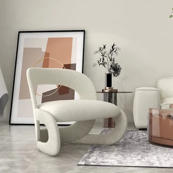 Ergonomik Tembel Kanepe Sandalye Multifuncionales Beyaz Tasarımcı Sandalyeler Minimalist Japon Sillas Para Salon De Bellezs Ev Mobilyaları