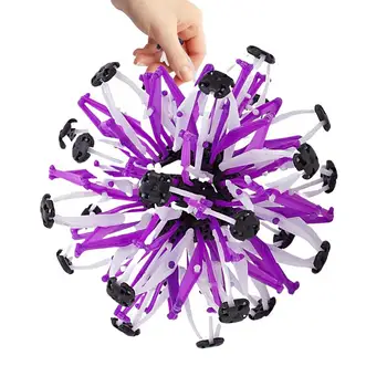 Genişletilebilir top genişletilebilir küre oyuncak ışıkları ile renkli büyük Genişleme topu el yakalamak solunum Çiçek Topları çocuklar için ve