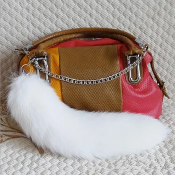 Gerçek tilki kuyruğu charm beyaz tilki kuyruğu anahtarlık gerçek tilki kürk charm kar beyaz anahtarlık çanta kolye toptan fiyat A75