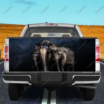 Hayvan Fil Kamyon Çıkartmaları Kamyon Bagaj Kapağı çıkartma Sarma, tampon çıkartmaları Grafik Araba Kamyon SUV için