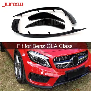 Karbon Fiber Ön Tampon havalandırma kapağı Düzeltir Benz GLA Sınıfı X156 GLA200 GLA260 GLA45 2014-2017 ABS Sis lambası Fin Şeritler