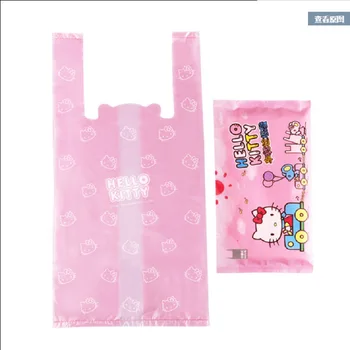 Kawaii Sevimli Sanrio çöp torbası Hello Kitty Karikatür Karikatür Karikatür Yeni Kalınlaşmış Araba çöp torbası Tek Kullanımlık Masaüstü Plastik Torba