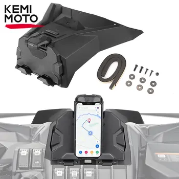 KEMIMOTO UTV Genişletilmiş Elektronik Cihaz Tutucu GPS tablet tutacağı saklama kutusu için Can-am Maverick Spor Trail Komutanı Max 2019+