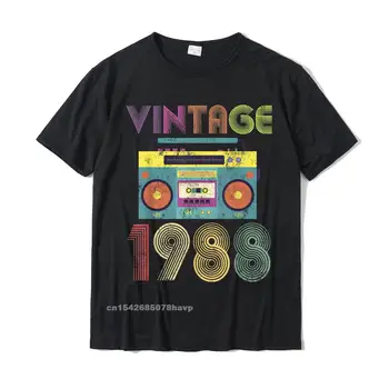 Klasik 1988 31st Doğum Günü Vintage T Gömlek Retro Mixtape Yetişkin Aile Basit Stil Tops Tees Pamuk Tişörtleri Aile