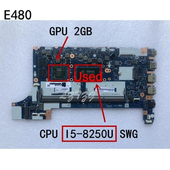 Kullanılan Lenovo ThinkPad E480 E580 Laptop Anakart ADM RX550 2GB CPU I5-8250U FRU 01LW198 01LW197 01LW196 01LW917 01LW918