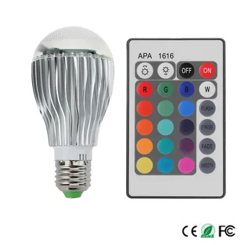 LED RGB lamba 1 adet / grup 9W 15W E27 Kısılabilir RGB LED Ampul AC85-265V Uzaktan Kumanda ile çoklu renkli led aydınlatma